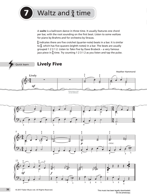 Produktgalerie: Seite 1 von 1 Lively Five, Heather Hammond, Klavier