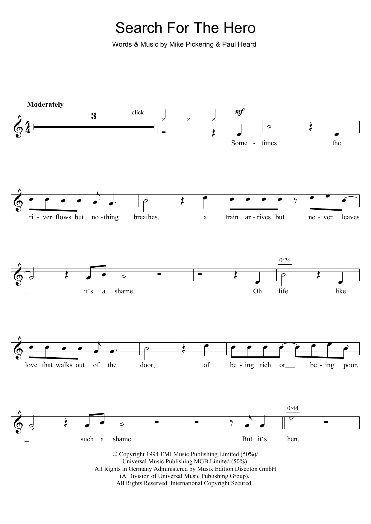 Product gallery: Page 1 of 1 Search For The Hero, M People