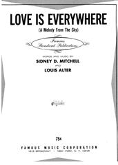 cover: Love Is Everywhere (A Melody From The Sky), Sidney D. Mitchell