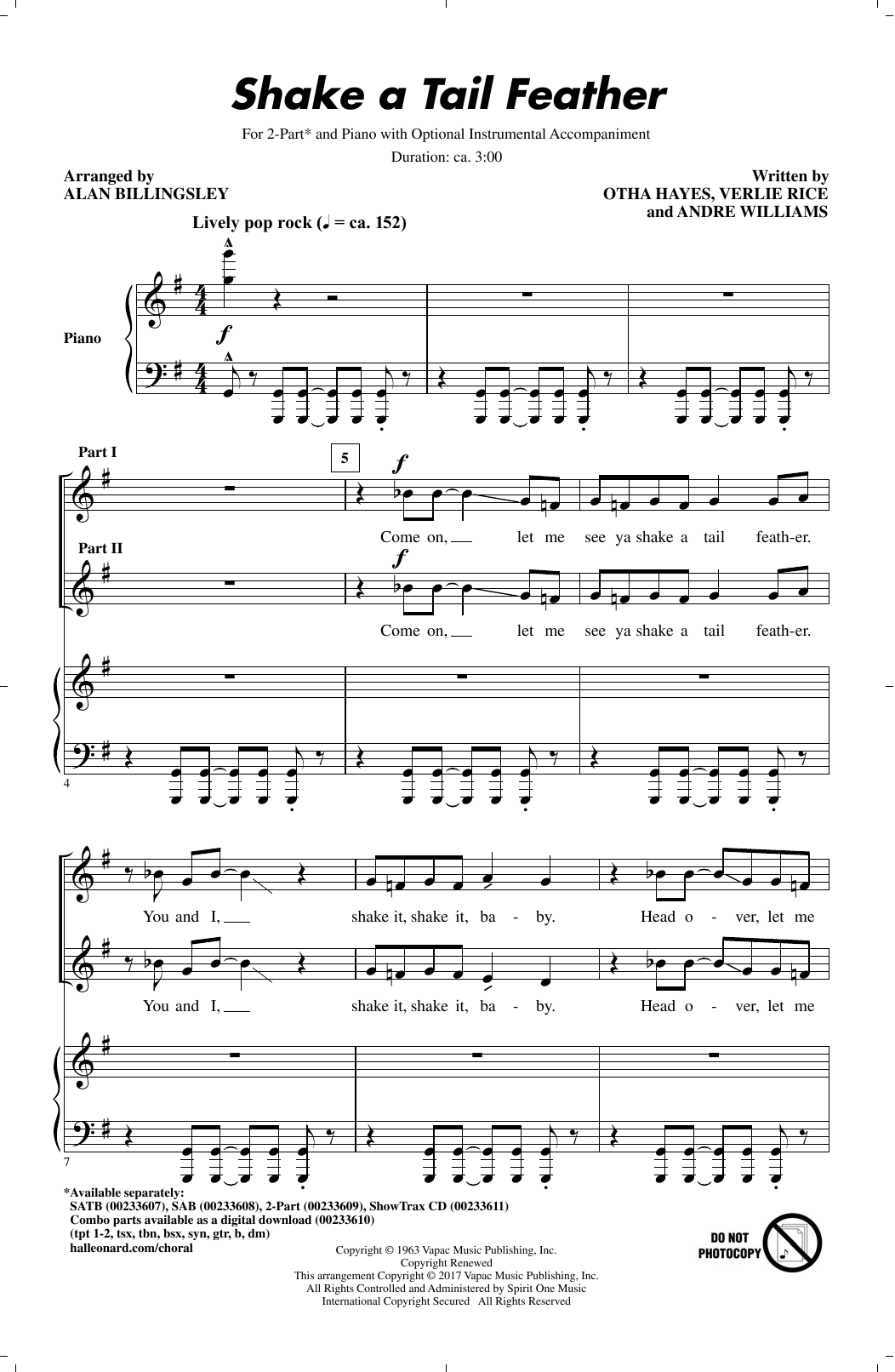 Produktgalerie: Seite 1 von 1 Shake A Tail Feather, Alan Billingsley, Chor