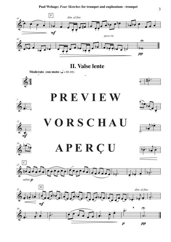 Produktgalerie: Seite 15 von 22 Four Sketches , , (Duett für Trompete in B + Euphonium in B)