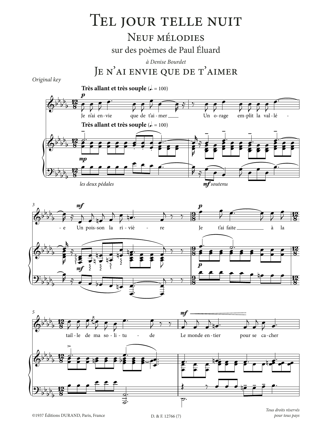 Produktbild zu: Je n'ai envie que de t'aimer (High Voice)