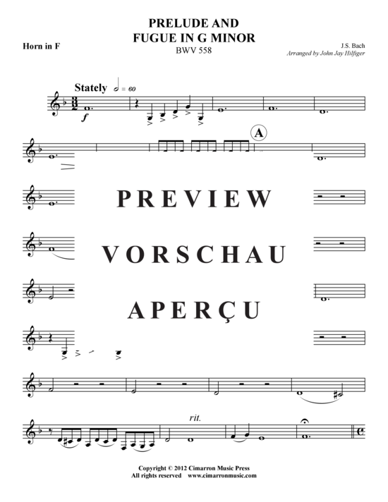 Produktgalerie: Seite 10 von 15 Prelude und Fuge in G-Moll  , , (2x Tromp in B, Horn/Pos, Pos)