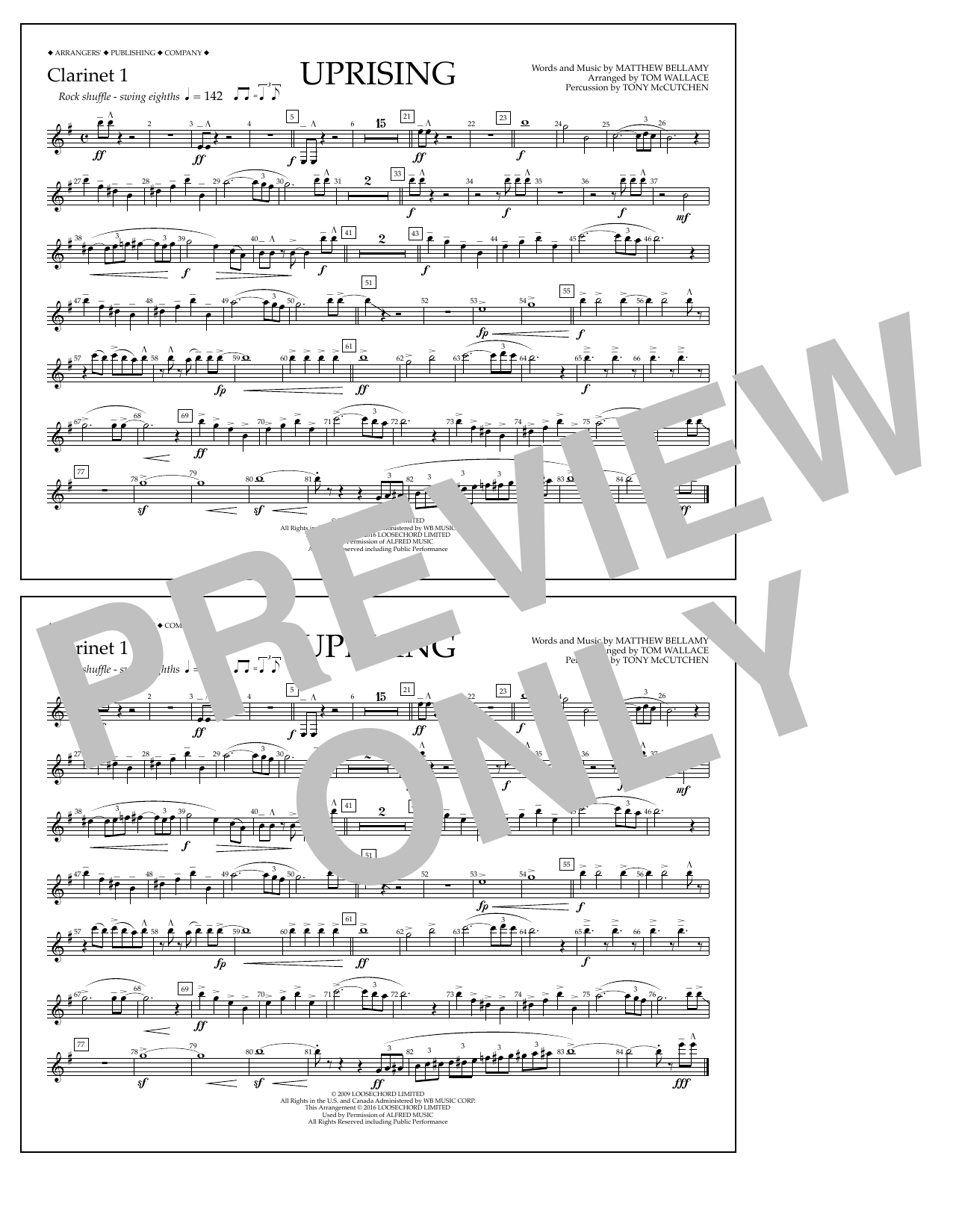 Product picture to: Uprising - Clarinet 1