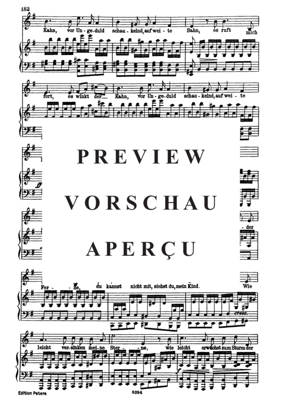 Product gallery: Page 3 of 13 Schiffers Scheidelied D.910, , High Voice and Piano