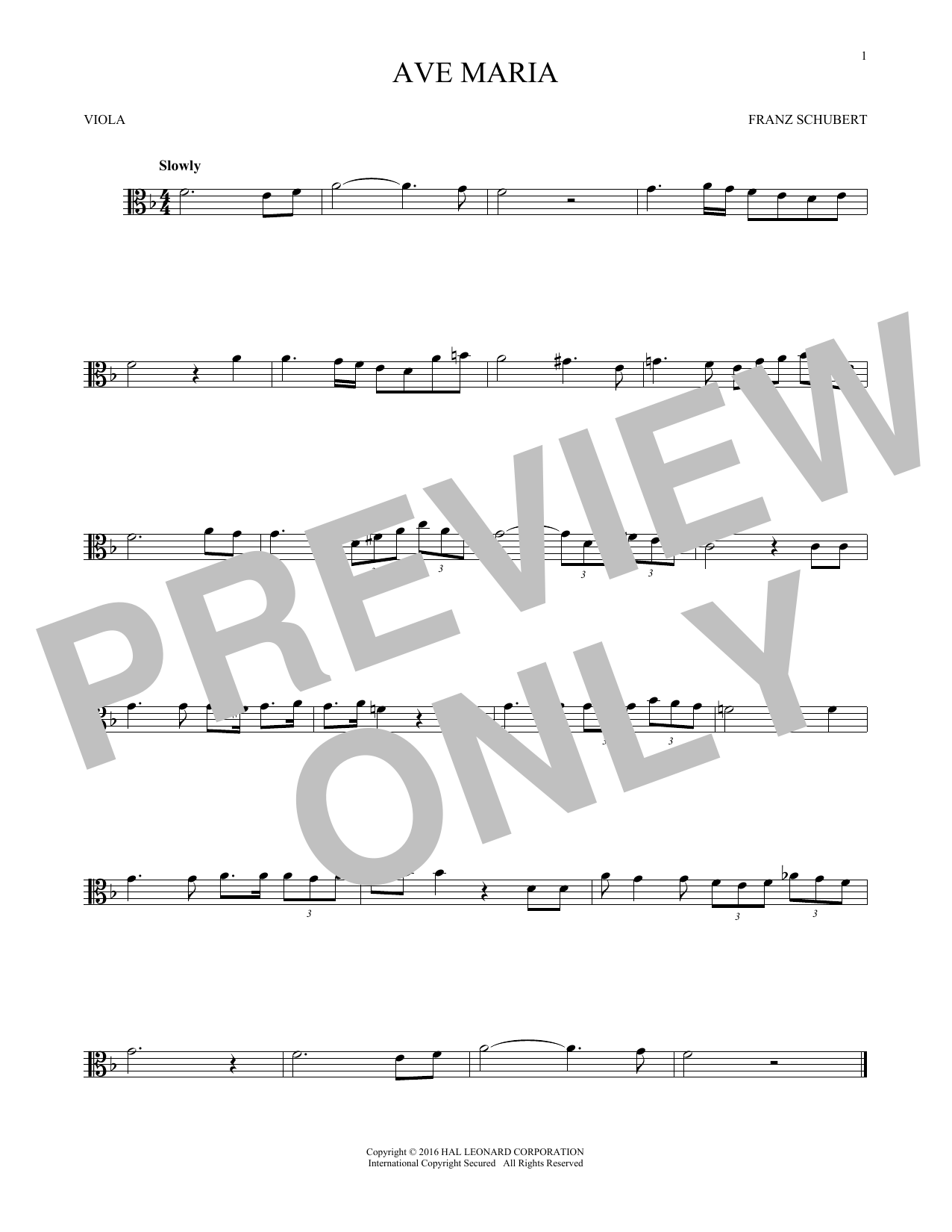 Product gallery: Page 1 of 1 Ave Maria, Op. 52, No. 6, Franz Schubert