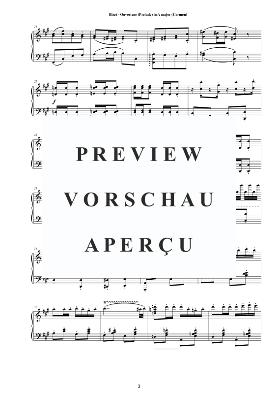 Product gallery: Page 4 of 11 Ouverture (Prelude) in A major (Carmen), , Piano Easy