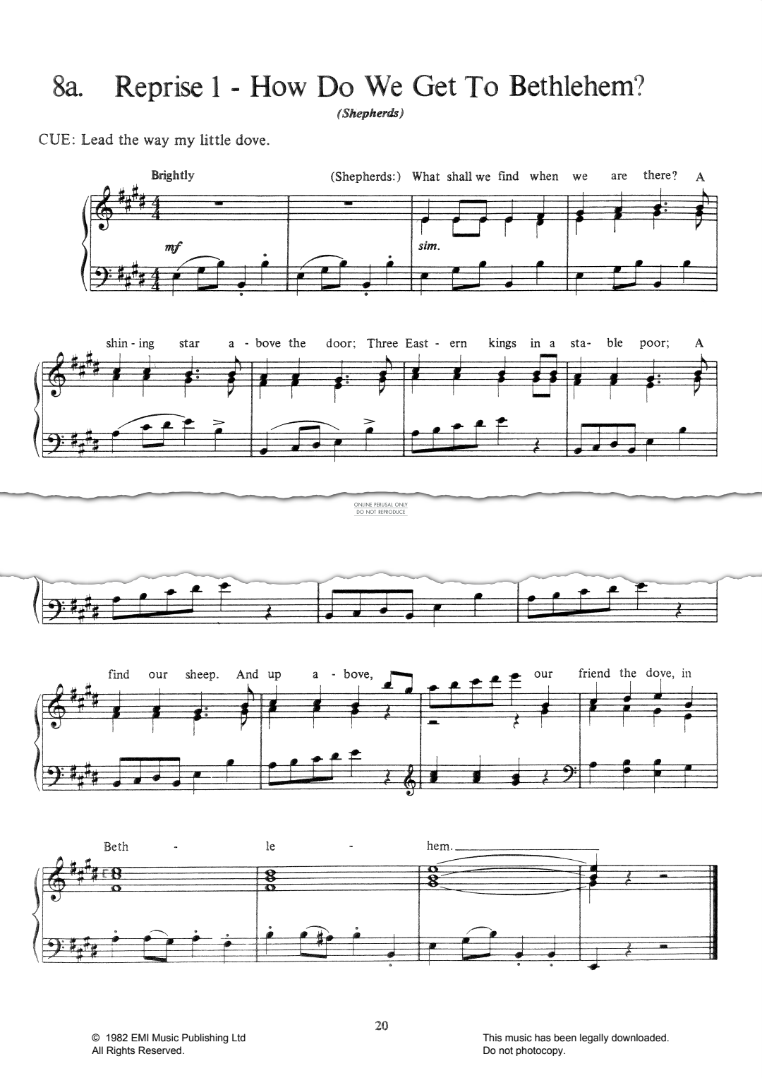 Produktbild zu: Reprise 1 - How Do We Get To Bethlehem? (from 'The Christmas Dove & The Woodcutter')