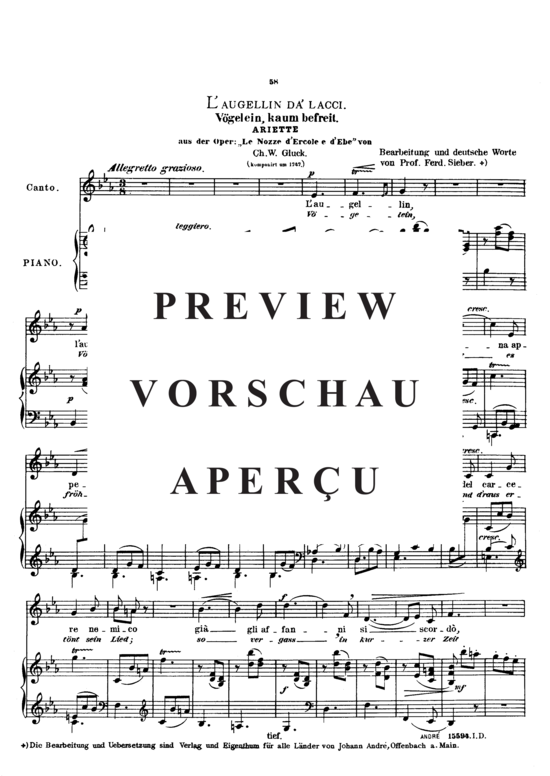 gallery: L´augellin da´ lacci , Sieber Ferdinand, (Gesang tief + Klavier)