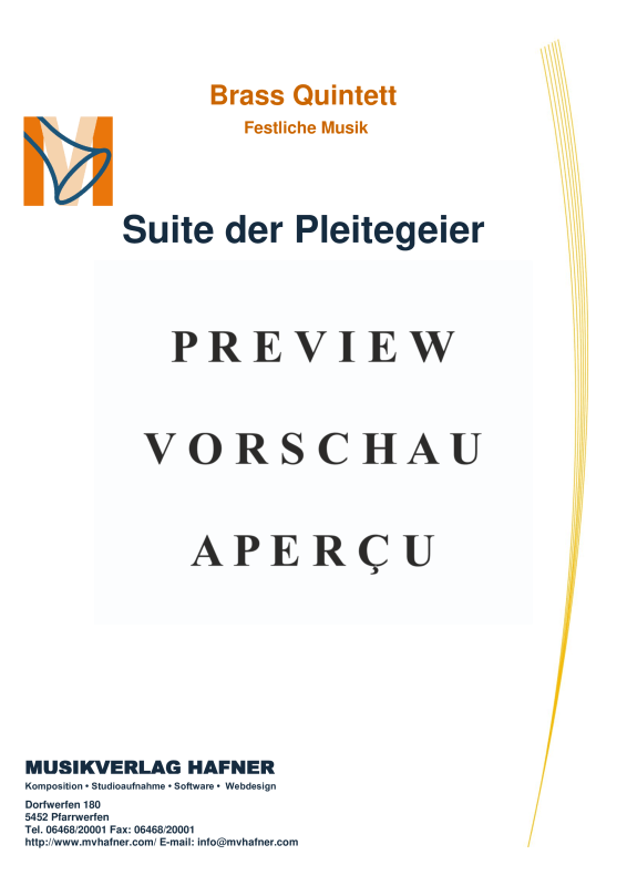 Produktgalerie: Seite 4 von 11 Suite der Pleitegeier, , (Blechbläser Quintett)