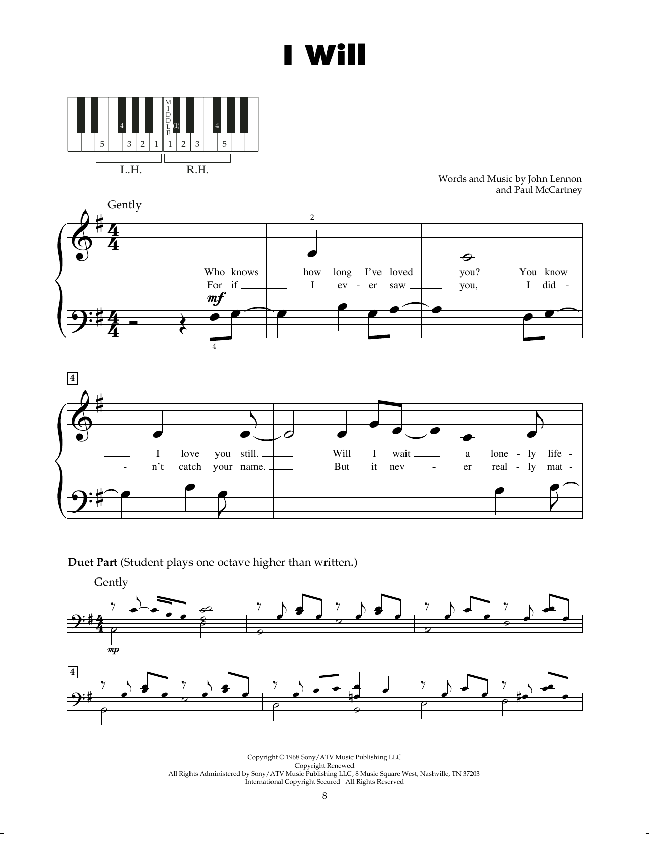 Product gallery: Page 1 of 1 I Will, The Beatles