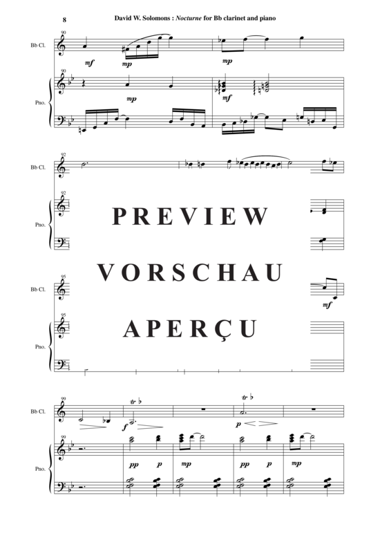 Product gallery: Page 9 of 14 Nocturne , , (clarinet in Bb + piano)