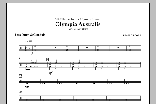Produktbild zu:  Olympia Australis (Concert Band) - Bass Drum & Cymbals - 