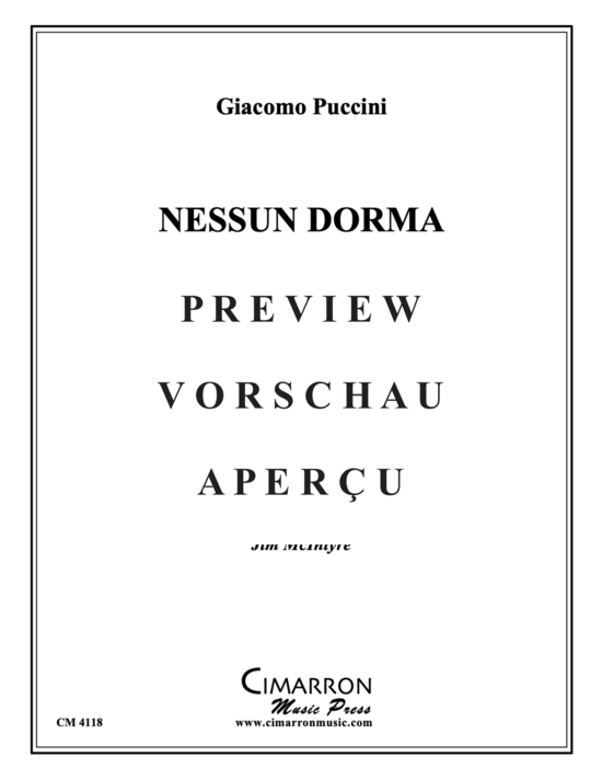 Product gallery: Page 2 of 10 Nessun Dorma , , (Tuba Quartett EETT)
