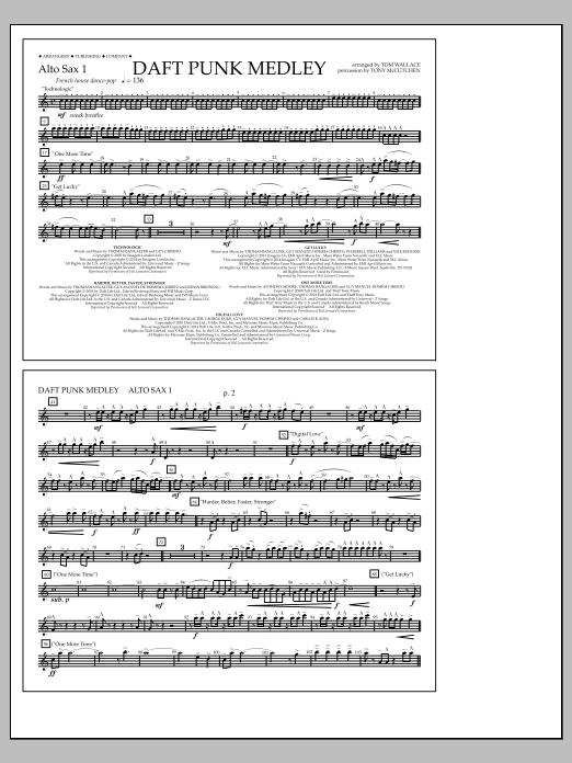 Produktbild zu: Daft Punk Medley - Alto Sax 1