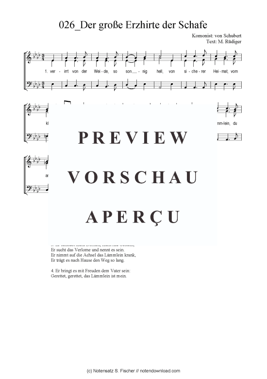 Product picture to: Der große Erzhirte der Schafe von Schubert / M. Rüdiger