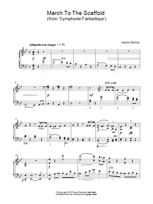 Product gallery: Page 1 of 1 March To The Scaffold (from Symphonie Fantastique), Hector Berlioz