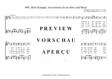 Product gallery: Page 2 of 3 Mein Knappe, wie kommst du an Stirn und Brust , , (guitar + vocals)
