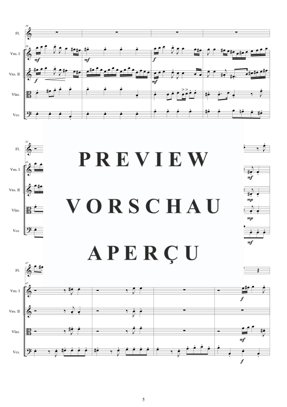 Product gallery: Page 6 of 11 Flöten Konzert in A-Moll, , Flute Solo and String Orchestra