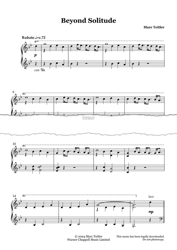 Produktgalerie: Seite 1 von 1 Beyond Solitude, Marc Teitler, Klavier