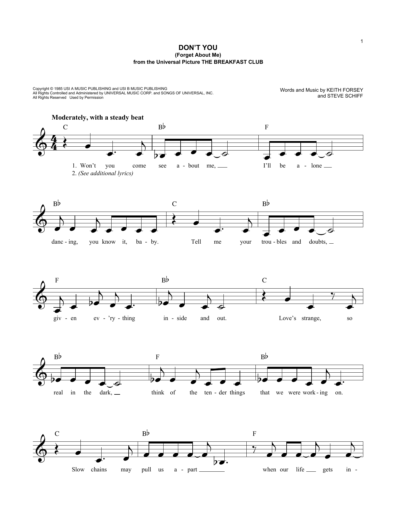 Produktgalerie: Seite 1 von 1 Don't You (Forget About Me), Simple Minds