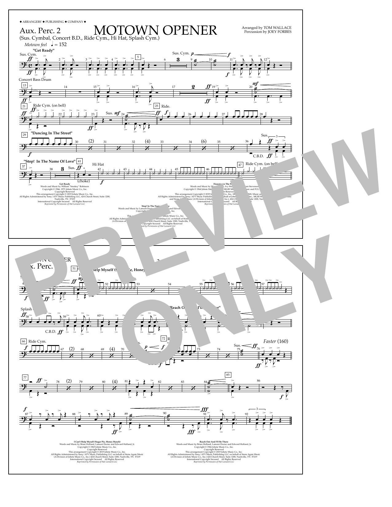 Product picture to: Motown Theme Show Opener (arr. Tom Wallace) - Aux. Perc. 2