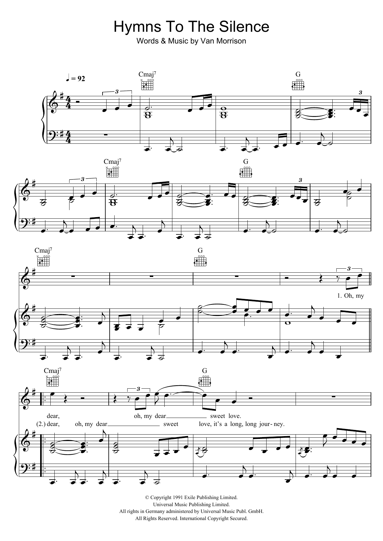 Produktgalerie: Seite 1 von 1 Hymns To The Silence, Van Morrison, Gesang, Gitarre, Klavier