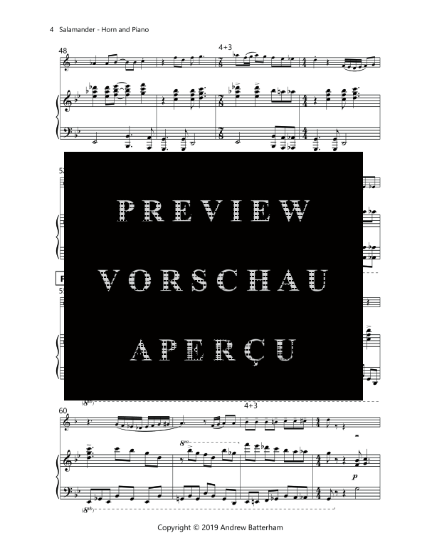 Produktgalerie: Seite 8 von 11 Salamander, , (Horn in F und Klavier)