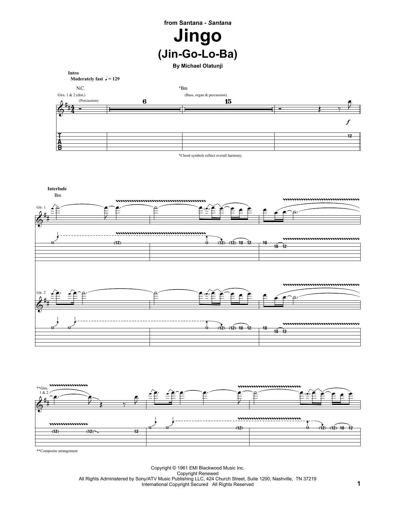 Product gallery: Page 1 of 1 Jingo (Jin-Go-Lo-Ba), Santana