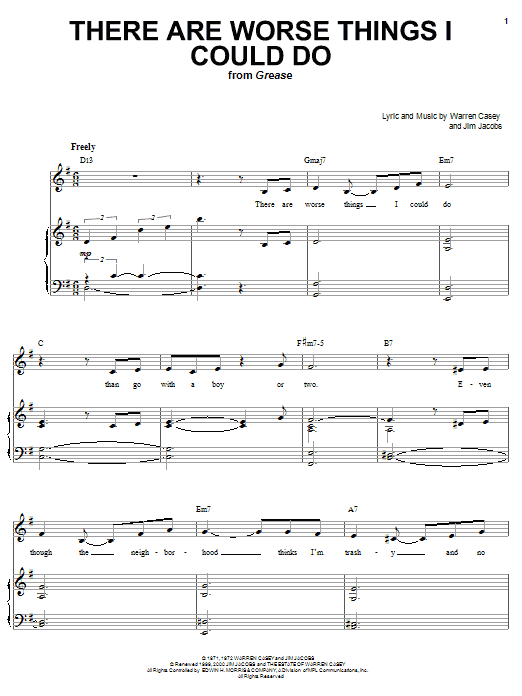 Produktbild zu: There Are Worse Things I Could Do (from Grease)