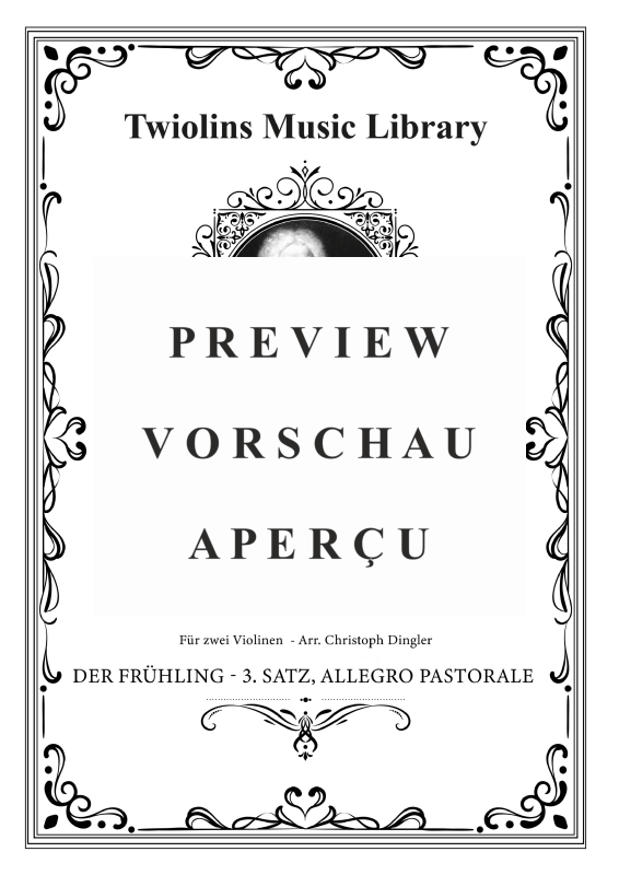 Produktgalerie: Seite 2 von 9 Die vier Jahreszeiten, Konzert Nr. 1 - Der Frühling - 3. Allegro pastorale, The Twiolins, (Geige)