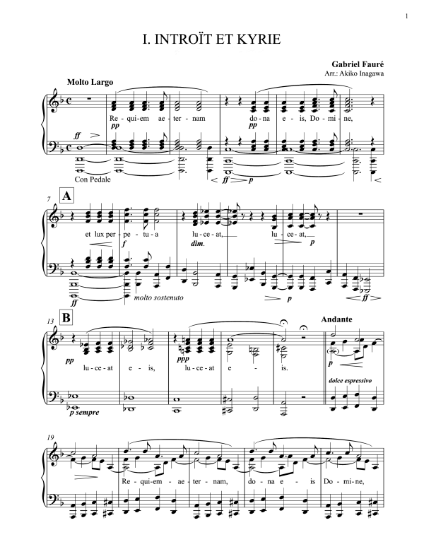 Produktgalerie: Seite 1 von 11 Requiem complete (7 movements), Inagawa, Akiko, Klavier Solo