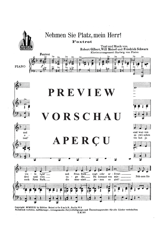 Produktgalerie: Seite 3 von 3 Nehmen Sie Platz, mein Herr, , Klavier und Gesang