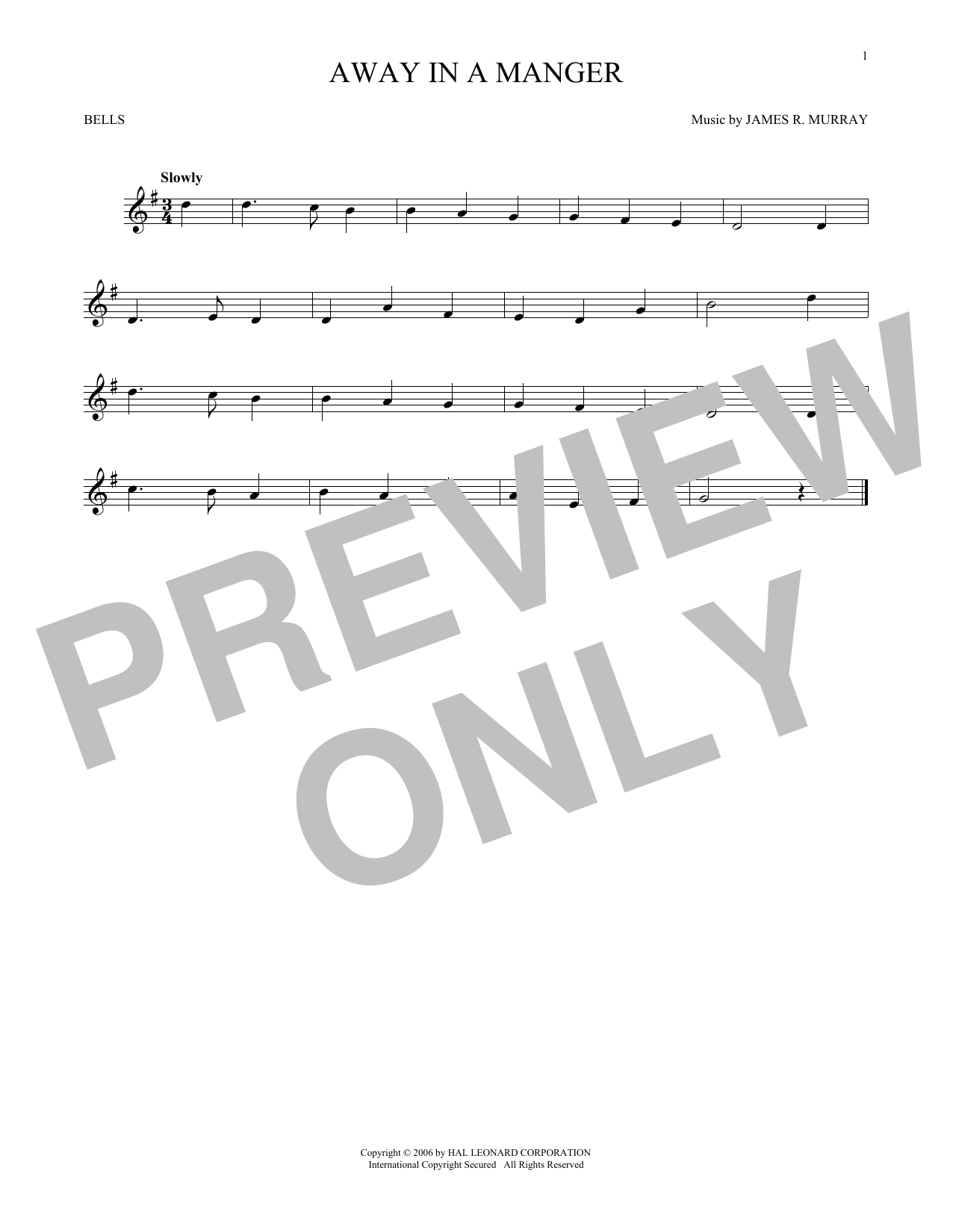 Produktgalerie: Seite 1 von 1 Away In A Manger, James R. Murray, Percussion