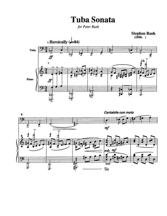 Product picture to: Tuba Sonata Stephen Rush