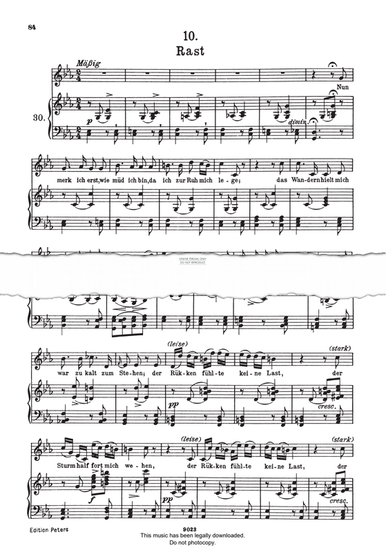 Produktbild zu: Rast (from 'Winterreise Op.89 D911')
