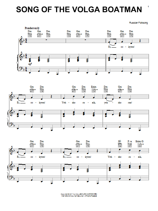 Produktbild zu: Song Of The Volga Boatman