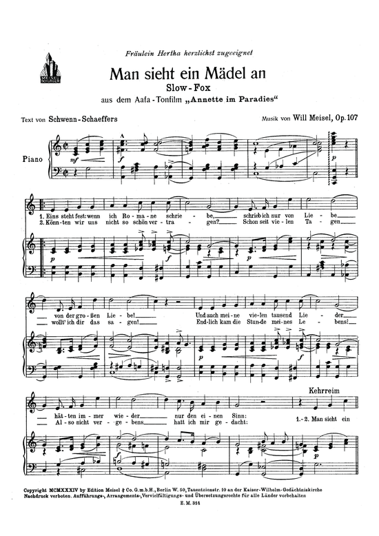 Produktbild zu: Man sieht ein Mädel anHans Söhnker