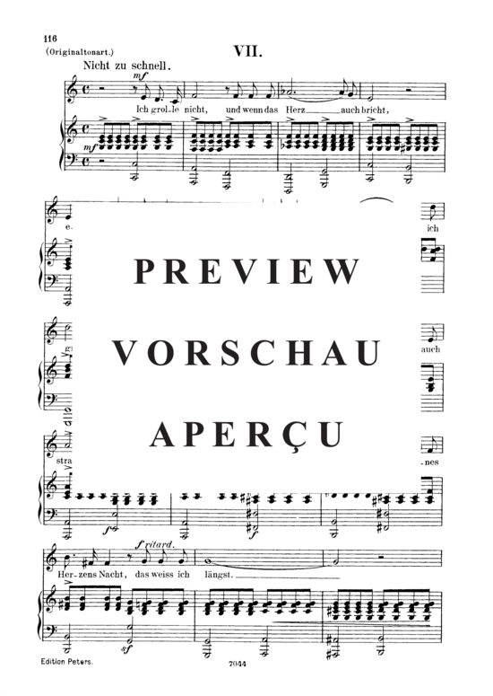 gallery: Ich grolle nicht, Op.48 No.7 , , (Gesang tief + Klavier)