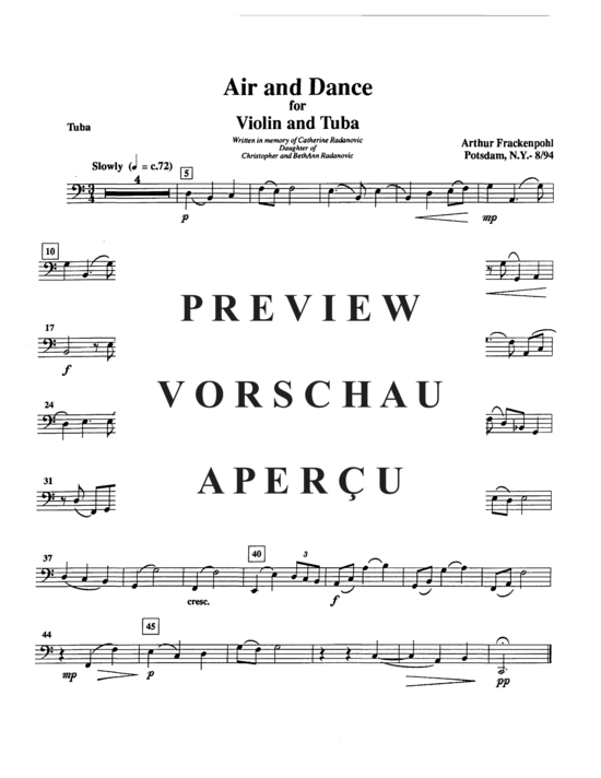 Produktgalerie: Seite 9 von 10 Air and Dance , , (Violine + Tuba)