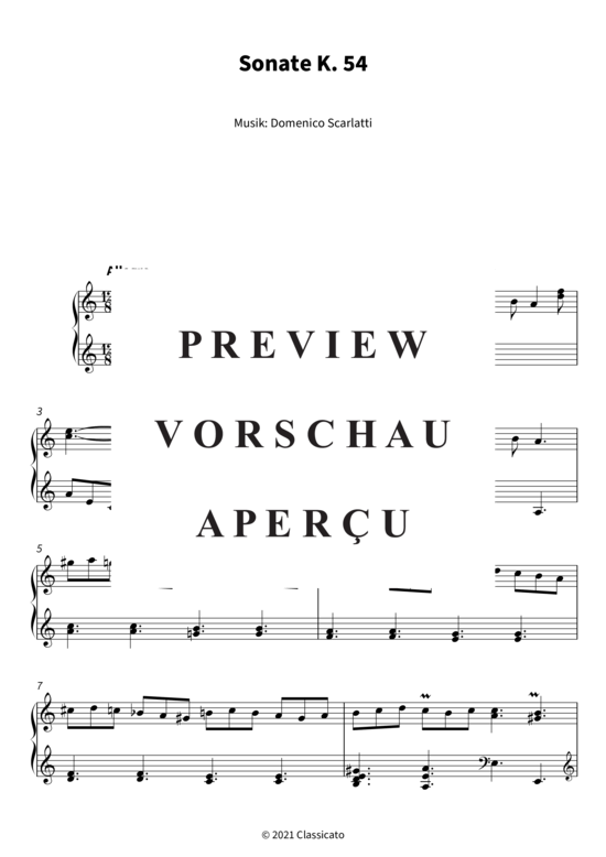 Produktgalerie: Seite 4 von 9 Sonate K. 54 , , Klavier Solo