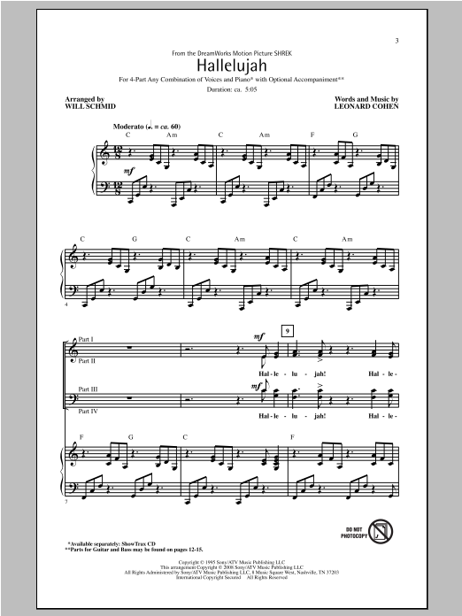 Product gallery: Page 1 of 1 Hallelujah, Will Schmid