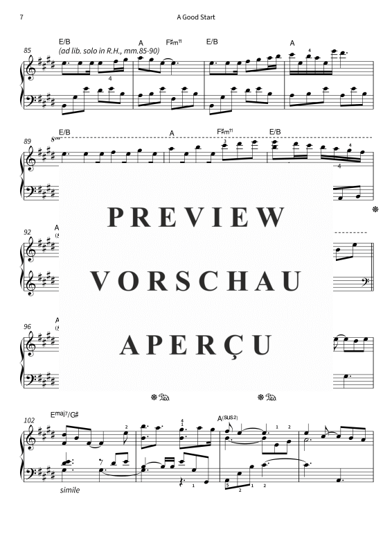 Produktgalerie: Seite 9 von 11 A Good Start, , Klavier Solo