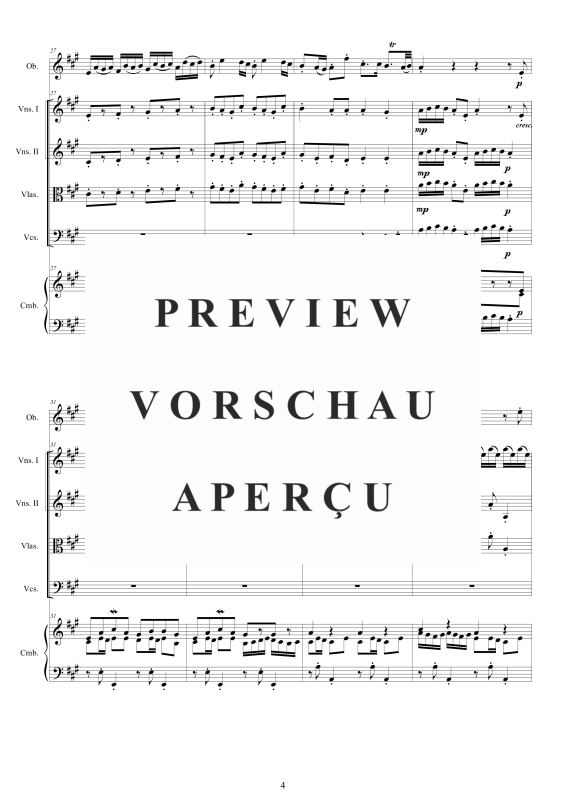 Produktgalerie: Seite 5 von 11 Concerto in A major, , Oboe und Kammerorchester