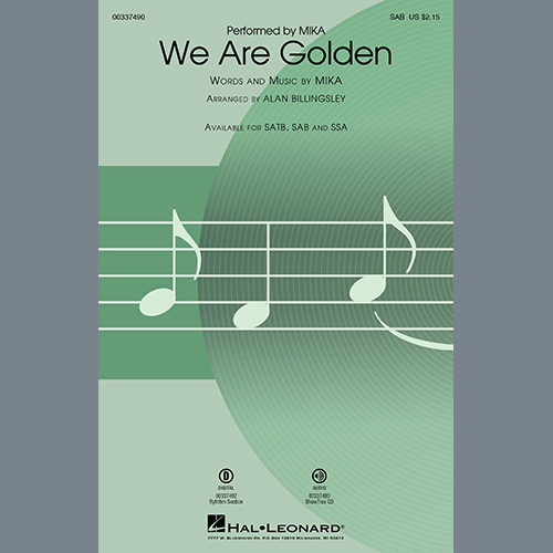 Produktbild zu: We Are Golden (arr. Alan Billingsley)