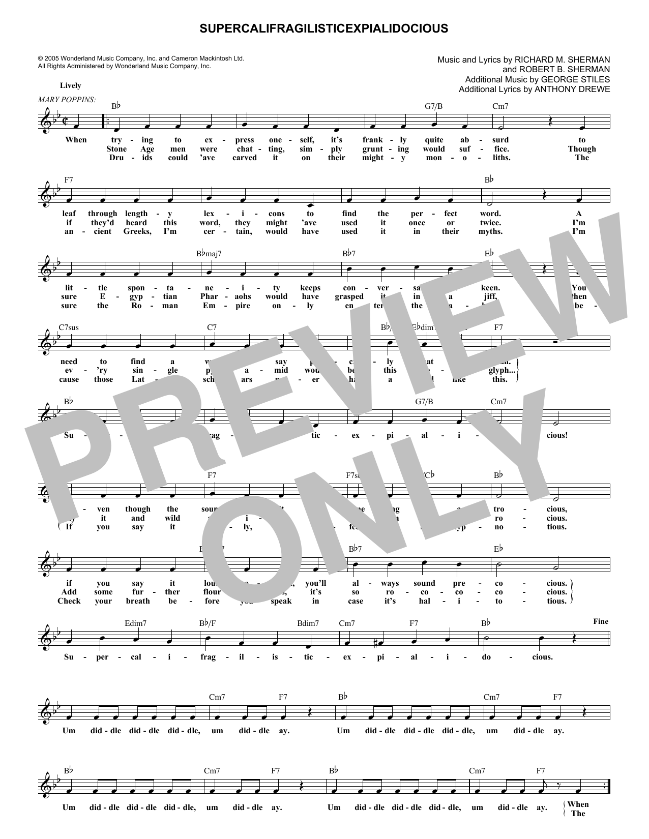 Product picture to: Supercalifragilisticexpialidocious (from Mary Poppins)
