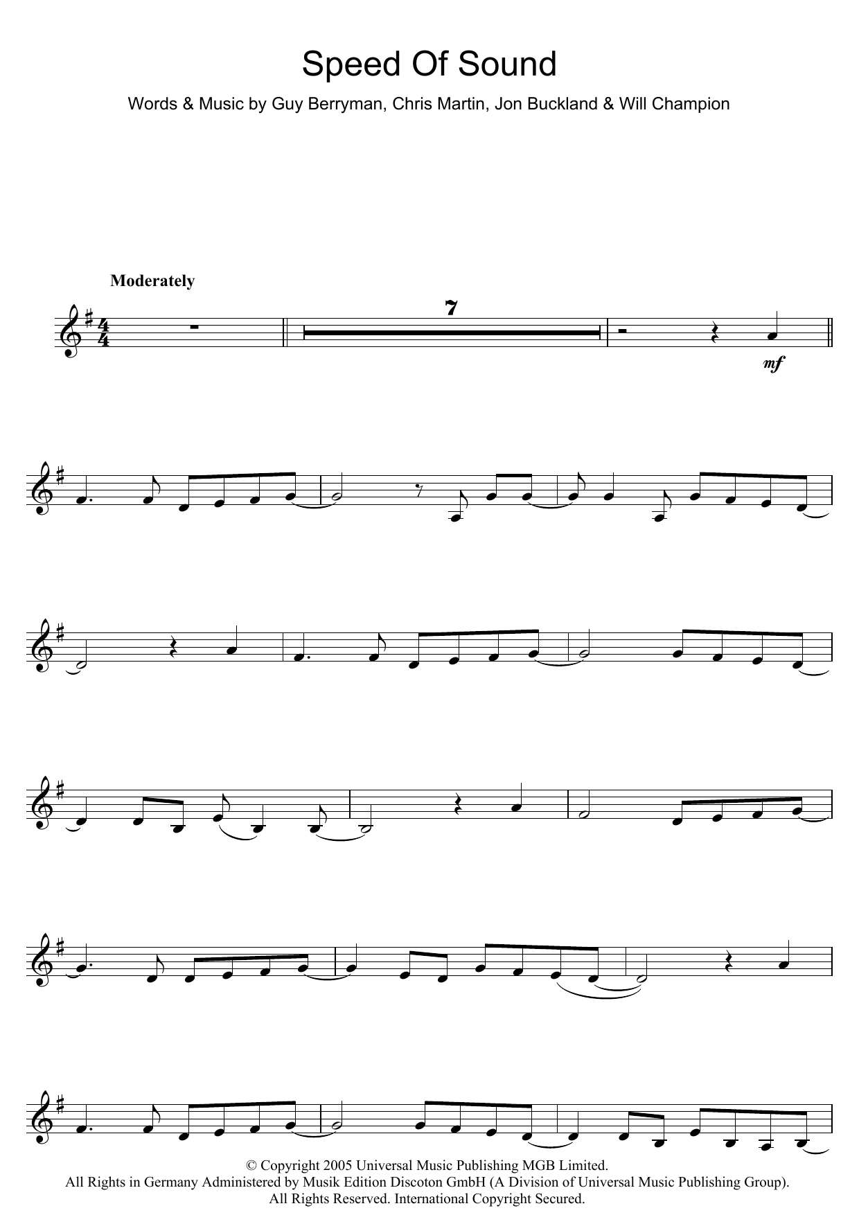Product gallery: Page 1 of 1 Speed Of Sound, Coldplay