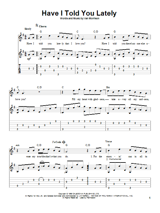 Produktgalerie: Seite 1 von 1 Have I Told You Lately, Van Morrison, Gitarre