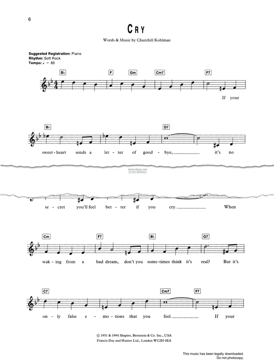 Produktgalerie: Seite 1 von 1 Cry, Johnnie Ray, Gesang, Gitarre, Keyboard