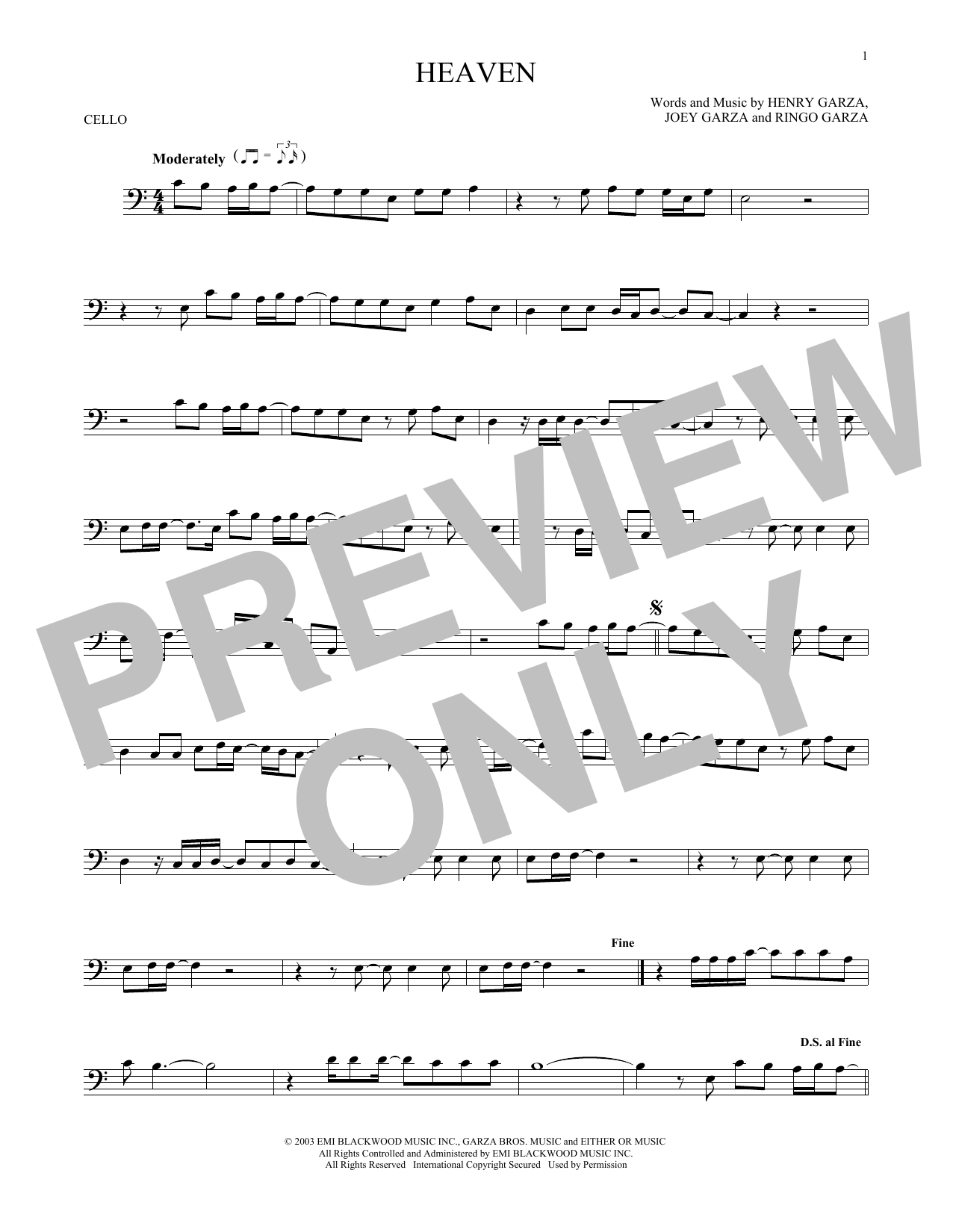 Produktgalerie: Seite 1 von 1 Heaven, Los Lonely Boys, Violoncello